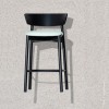 Sgabello Clelia CB/2121-A - Struttura Grafite e Seduta Timo