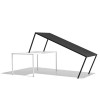 Tavolo Iron CB/4809-FR Connubia - Struttura Bianco Ottico Opaco e Nero Opaco