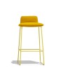 Sgabello Riley Soft CB/2108-A Connubia - Struttura Limone Opaco e Seduta Limone