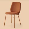 Sedia Sibilla Soft CB/1959-A Connubia - Struttura Zafferano Opaco e Seduta Zafferano