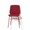 Sedia Sibilla Soft CB/1959-A Connubia - Struttura Rosso Ossido Opaco e Seduta Bordeaux