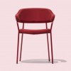 Poltroncina Signorina CB/2111 Connubia - Struttura Rosso Ossido Opaco e Seduta Bordeaux
