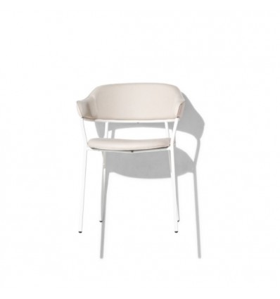 Poltroncina Signorina CB/2111 Connubia - Struttura Bianco Ottico Opaco e Seduta Canapa