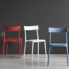 SEDIA ARGO CB/1523  - In polipropilene Opaco: Rosso, Bianco e Sky Blue.