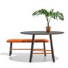 Tavolo Yo! rotondo CB/4805-FD Connubia - Struttura e Piano in legno  GrafiteP132, Crociera Zafferano Opaco P7L.
