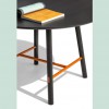 Tavolo Yo! rotondo CB/4805-FD Connubia - Struttura e Piano in legno  GrafiteP132, Crociera Zafferano Opaco P7L.