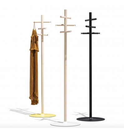 Appendiabiti App CB/5212 Connubia - Colonna ed agganci in legno massello, base in metallo zavorrata. In vari colori.