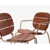 Sedia Si-Si Wood 2510 Scab Design - Struttura Tortora e Seduta Mogano Sapelli