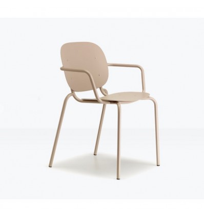 Sedia con braccioli Si-Si 2502 Scab Design - Colore Tortora