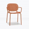 Sedia con braccioli Si-Si Dots 2504 - Colore Terracotta