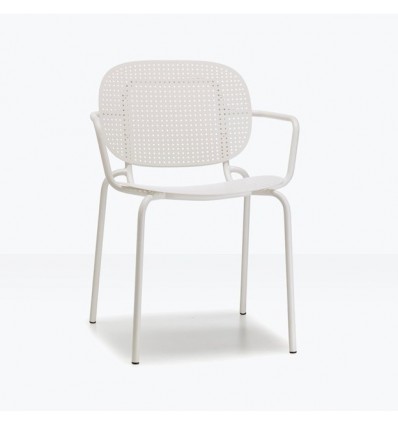 Sedia con braccioli Si-Si Dots 2504 - Colore Lino