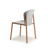 Sedia Finn Metal Wood 2897 Scab Design - Struttura Terracotta, Seduta Seduta Faggio laccato Grigio Opaco
