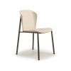 Sedia Finn Metal Wood 2897 Scab Design - Struttura Nichel nero Matt, Seduta Frassino tinto Bianco
