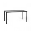Tavolo Cube Rettangolare - Gambe in alluminio e piano in polipropilene Antracite da 140 x 80.