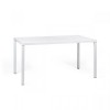 Tavolo Cube Rettangolare - Gambe in alluminio e piano in polipropilene Bianco da 140 x 80.