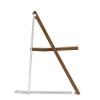 SEDIA PIEGHEVOLE SKIP CB/207 - Struttura alluminio satinato e noce, sedile noce P201