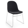 Sedia Academy Tessuto CB/1696 Connubia - Struttura Cromato e Seduta Grigio