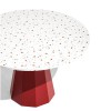 Tavolo fisso Dix CB/4804-FR Connubia - Struttura in metallo Rosso OssidoOpaco P3L e piano in legno nobilitato Terrazzo P85W.