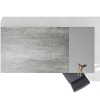 Tavolo Pentagon CB/4797-160 allungabile - Struttura in metallo Grigio Opaco P16 e piano in ceramica Cemento P1C.