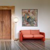 Divano Mara Slide - Struttura Pelle Sella seduta Arancione