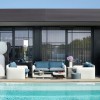Divano Mara Slide - Struttura Bianca seduta Blu