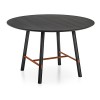 Tavolo Yo! rotondo CB/4805-FD Connubia - Struttura e Piano in legno  GrafiteP132, Crociera Zafferano Opaco P7L.