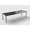 Tavolo Zen Bonaldo- Struttura Grigio Antracite opaco e Piano in legno Grigio Antracite