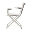 Sedia Pieghevole Fellini Vermobil - Struttura Bianco Goffrato, Seduta Bianco e corda Fango
