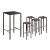 Set Tavolo Seaside e 4 Sgabelli Seaside Vermobil. - Colore Bronzo
