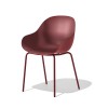 Sedia a poltroncina Academy CB/2137 Connubia - Struttura Rosso ossido opaco e Seduta Rosso opaco