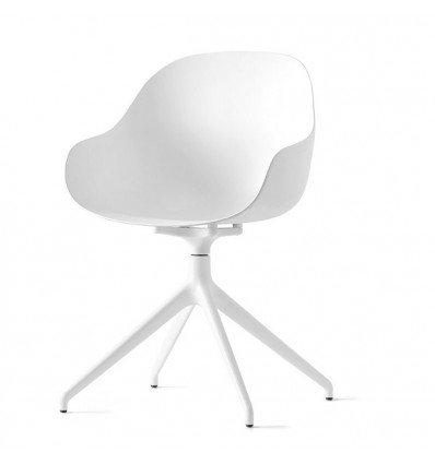 Sedia a poltroncina girevole Academy CB/2146 - Strutta Bianco ottico opaco e seduta Bianco ottico opaco