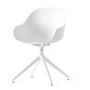 Sedia a poltroncina girevole Academy CB/2146 - Strutta Bianco ottico opaco e seduta Bianco ottico opaco