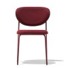 Sedia Cozy CB/2135 Connubia - Struttura Rosso opaco e Seduta tessuto Cros Bordeaux