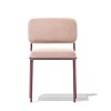 Sedia Sixty CB/2138 Connubia -  Struttura Rosso opaco e Seduta Tessuto Mat Rosa