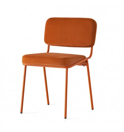 Sedia Sixty CB/2138 Connubia -  Struttura Zafferano opaco e Seduta Tessuto Mat Zafferano