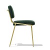 Sedia Sixty CB/2138 Connubia -  Struttura Ottone Verniciato opaco e Seduta Tessuto Mat Bosco