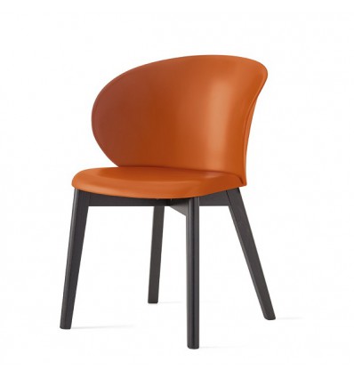 Sedia Tuka Plastic CB/2117 Connubia - Struttura Grafite e Seduta Zafferano opaco
