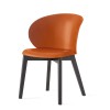 Sedia Tuka Plastic CB/2117 Connubia - Struttura Grafite e Seduta Zafferano opaco