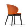 Sedia Tuka Plastic CB/2117 Connubia - Struttura Grafite e Seduta Zafferano opaco