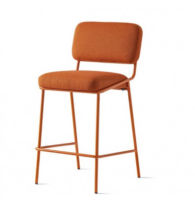 Sgabello Sixty CB/2139 Connubia - Struttura Zafferano opaco e Seduta Tessuto Cros Zafferano