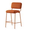 Sgabello Sixty CB/2139 Connubia - Struttura Zafferano opaco e Seduta Tessuto Cros Zafferano